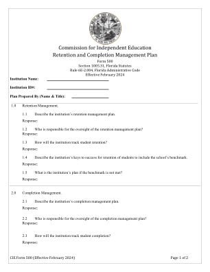 独立教育委员会保留和完成管理计划